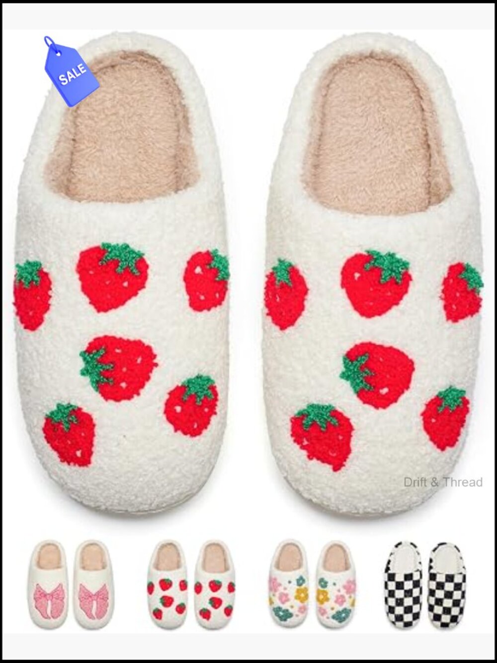 Fuzzy House Slippers for Women Men Memory Foam Slip-On Indoor Outdoor Washable